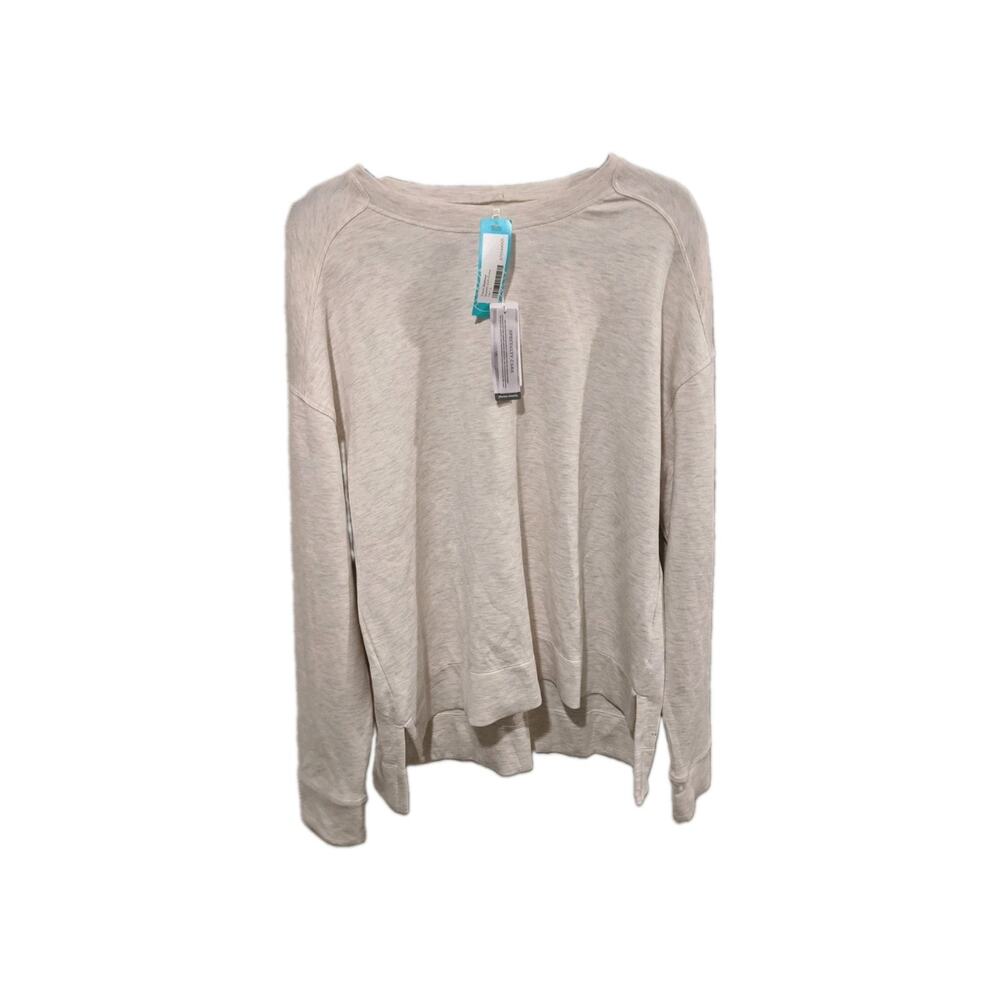 Travis Mathew Women Beige Tan Skyloft Soft Crew Sweater Size Large NWT